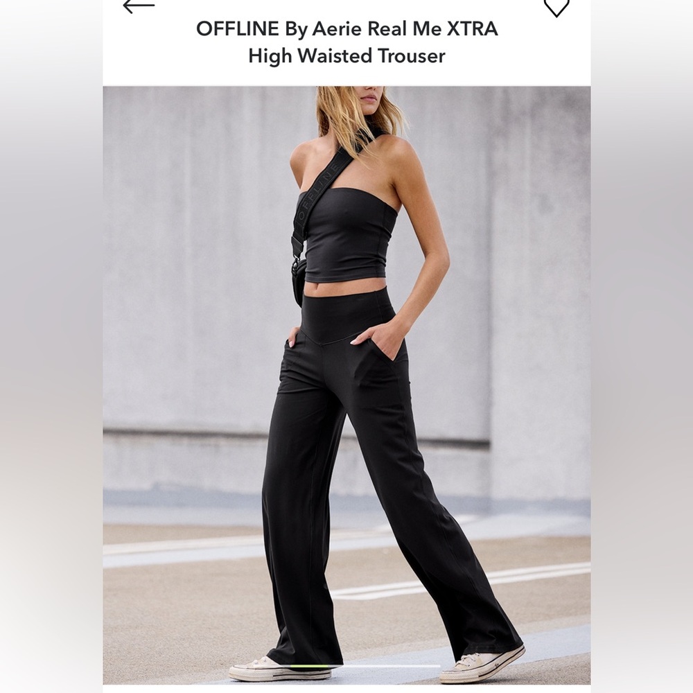 Offline by Aerie Real Me XTRA High Waisted Trousers -Small Short